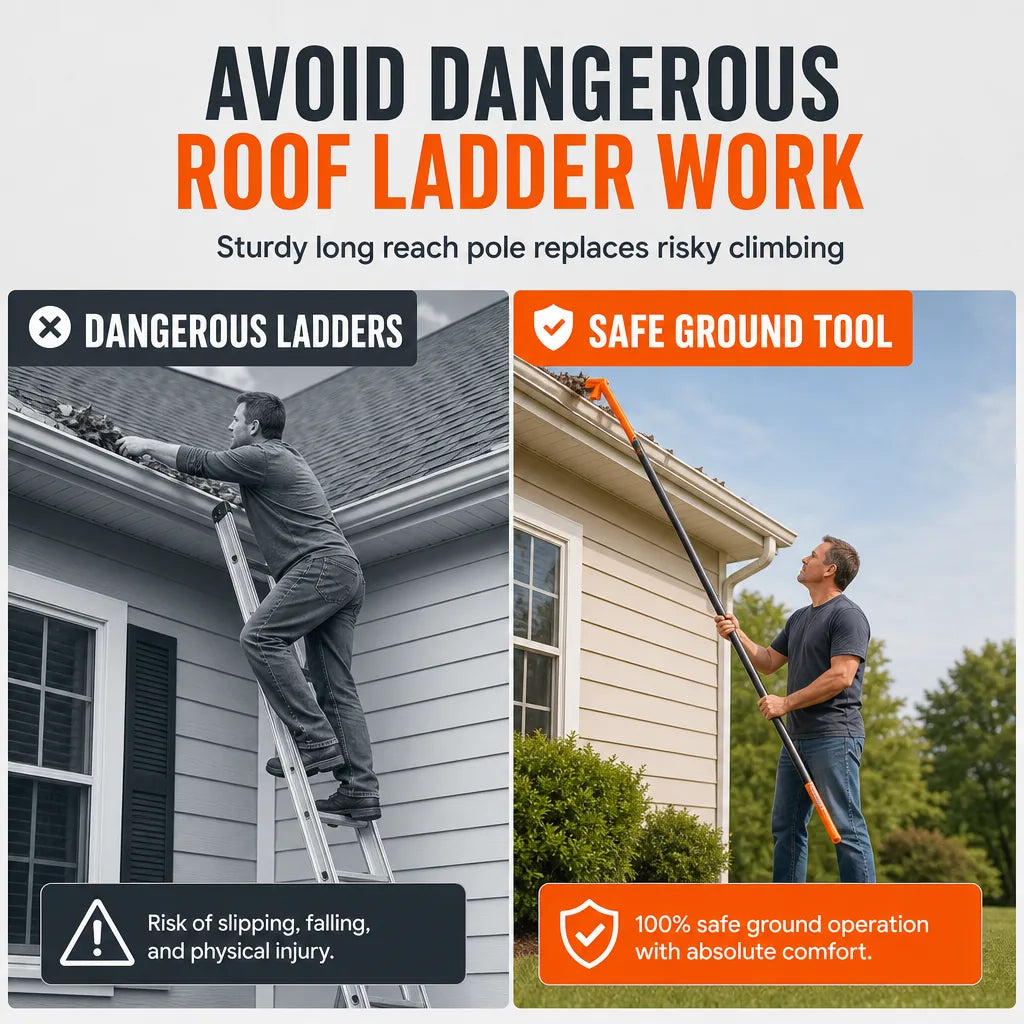 Avoid dangerous roof ladder work