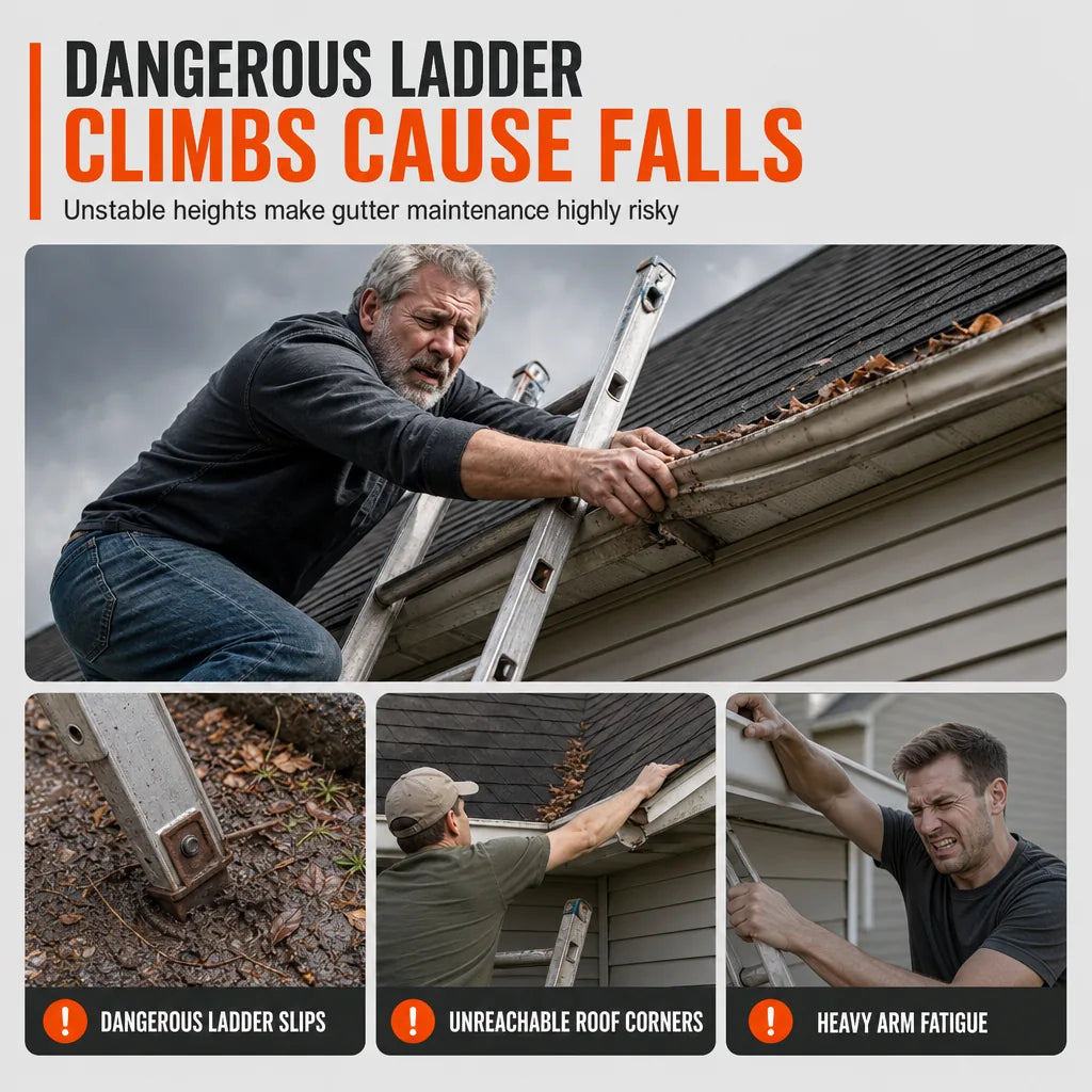 Dangerous ladder climbs cause falls