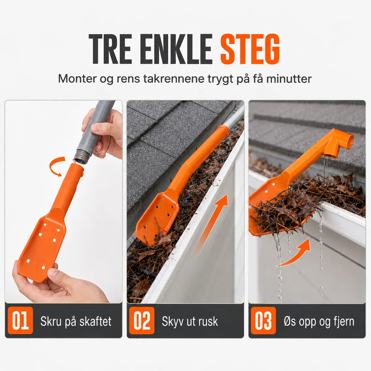 Tre enkle steg